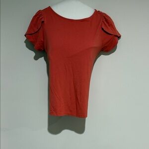 Women's peachy orange tulip Sleeve Top